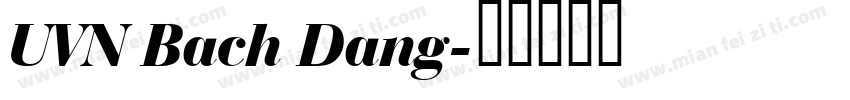 UVN Bach Dang字体转换